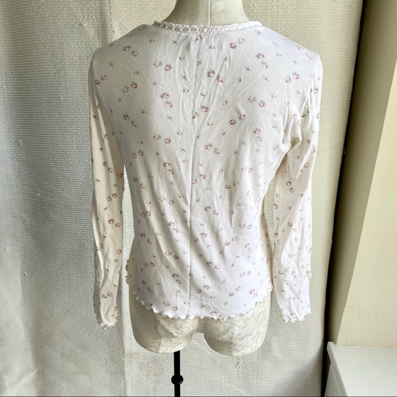 Ralph Lauren Vintage Boho Prairie Floral Print Tee - Picture 4 of 8
